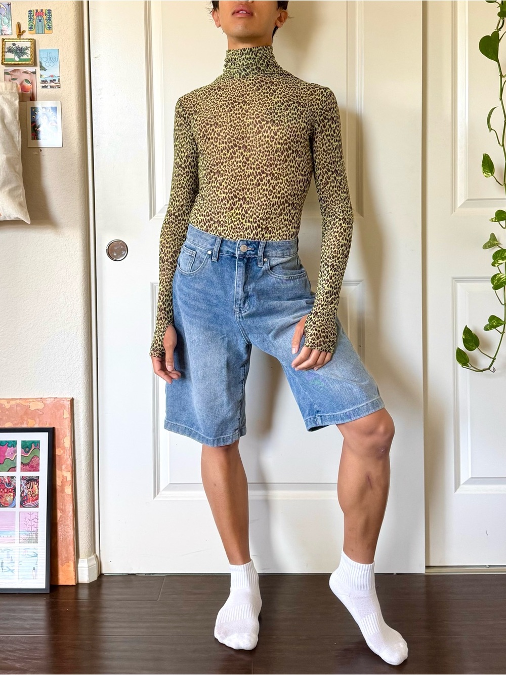 Y2K-Style Baggy Denim Shorts